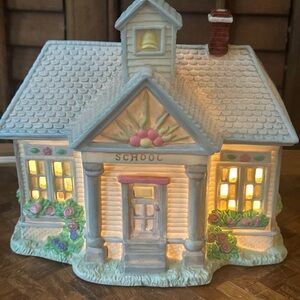 Vintage Cottontail Lane School Springtime Collection Cottage, Easter Holiday